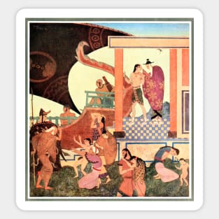 Prince Theseus - Edmund Dulac, Tanglewood Tales Sticker